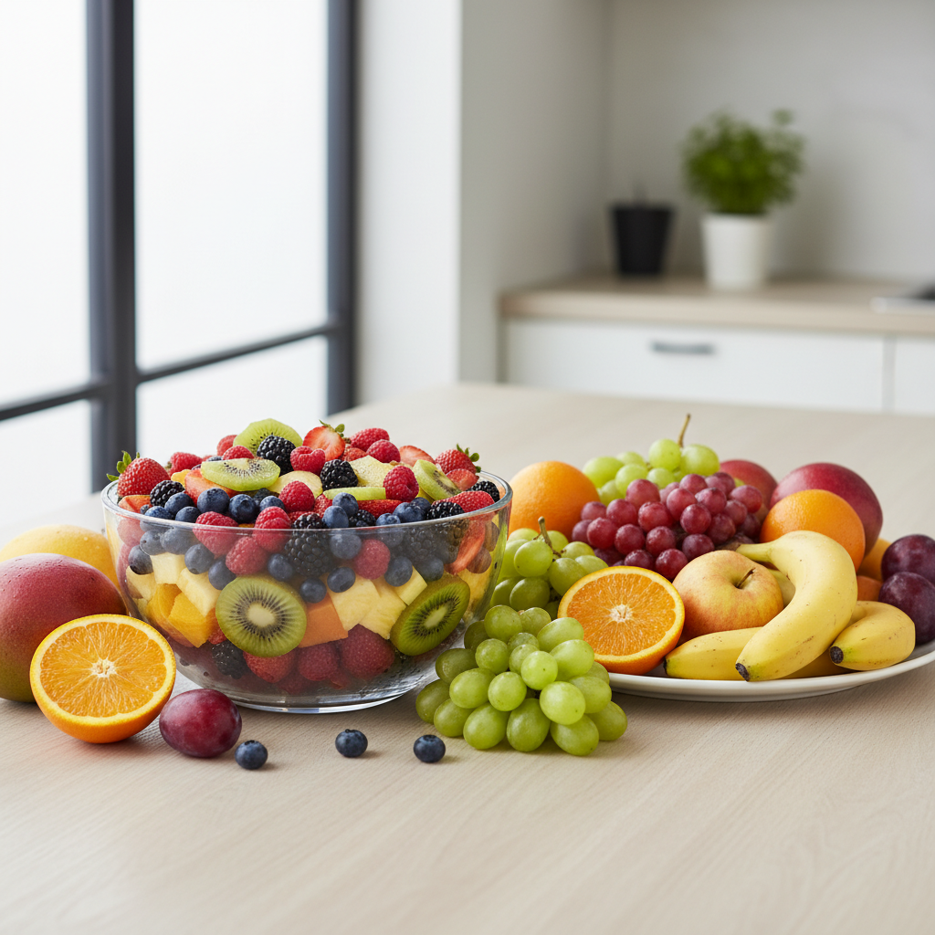 Frisches Obst als Quelle für natürliche einfache Kohlenhydrate