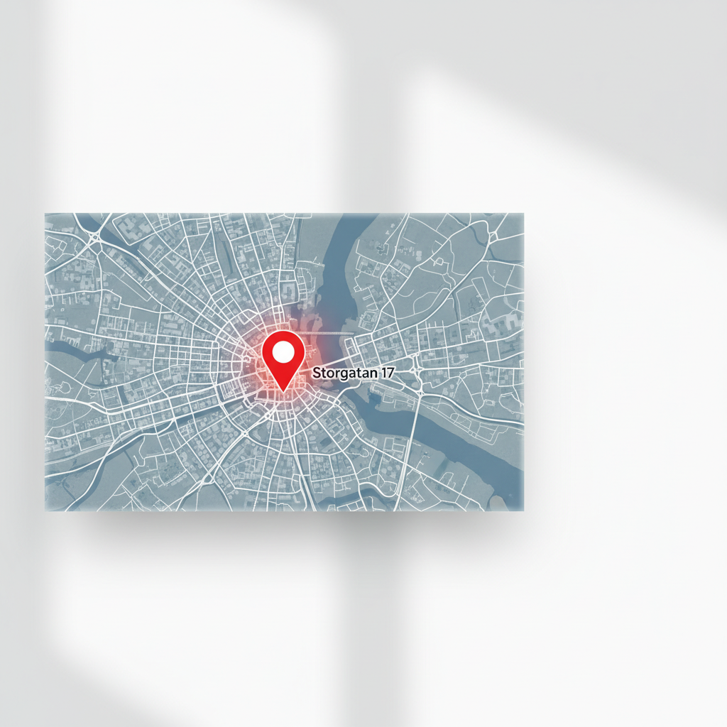 Statische Karte von Stockholm zur Anzeige des Standorts der Institution